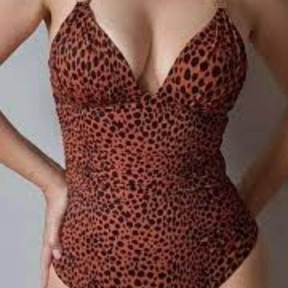 ✅ Victoria's Secret The Forever Push-Up Leopard‎ Print One Piece SIZE LARGE